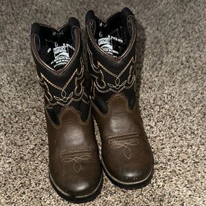 Children's Western Boots in Brown and Black